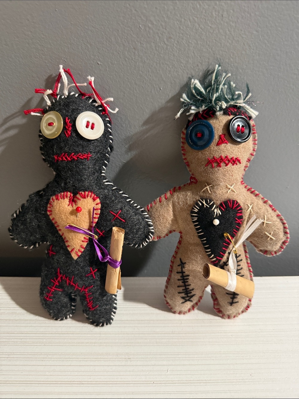Voodoo dolls set up two homemade